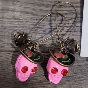 Betsey Johnson Skull Cowboy Earrings
